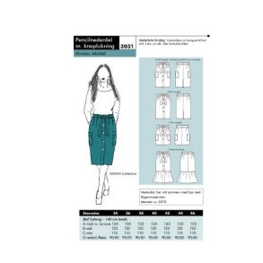 Onion 3031 Pencilnederdel med knaplukning